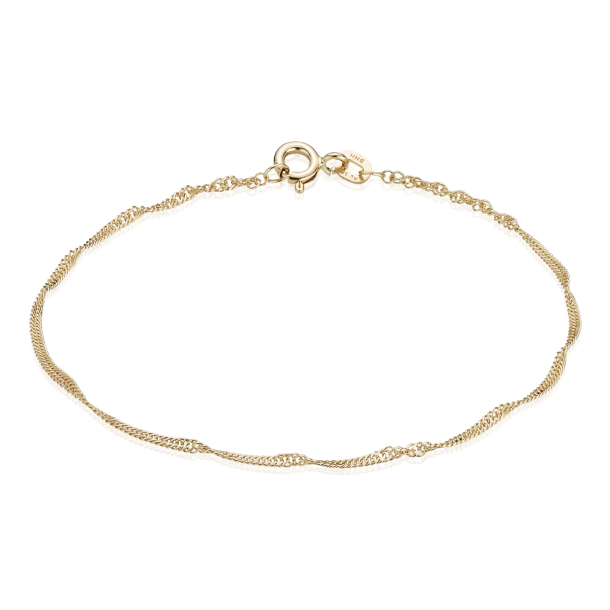 8 kt. Guldarmb�nd - Singapore - Bredde:2,3mm