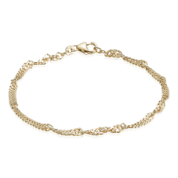 14 kt. Guldarmb�nd - Singapore - Bredde:3,5mm