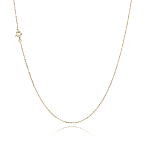 14 kt. Guldhalsk�de - Anker-facet - Tr�d:0,40 Bredde:1,3mm