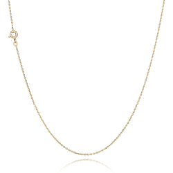14 kt. Guldhalsk�de - Anker-facet - Tr�d:0,50 Bredde:1,4mm