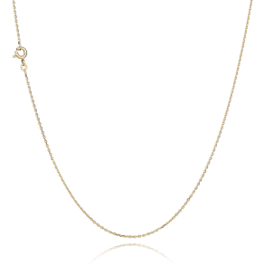 14 kt. Guldhalsk�de - Anker-facet - Tr�d:0,50 Bredde:1,4mm
