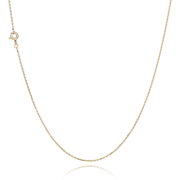 14 kt. Guldhalsk�de - Anker-facet - Tr�d:0,50 Bredde:1,4mm