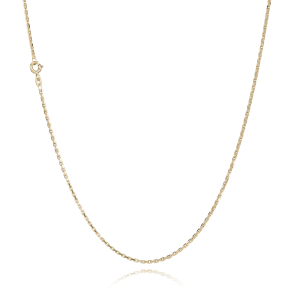 14 kt. Guldhalsk�de - Anker-facet - Tr�d:0,60 Bredde:1,6mm