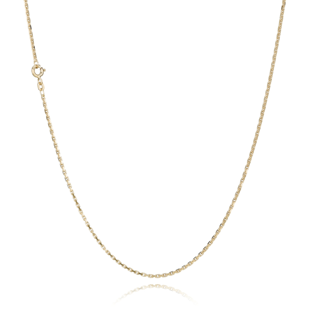 8 kt. Guldhalsk�de - Anker-facet - Tr�d:0,60 Bredde:1,6mm