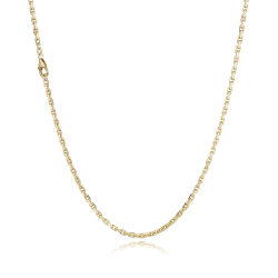 8 kt. Guldhalsk�de - Anker-facet - Tr�d:0,70 Bredde:1,8mm