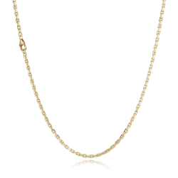 14 kt. Guldhalsk�de - Anker-facet - Tr�d:0,80 Bredde:2,0mm