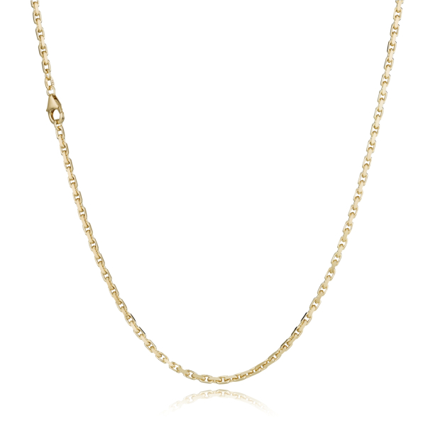 14 kt. Guldhalsk�de - Anker-facet - Tr�d:0,80 Bredde:2,0mm