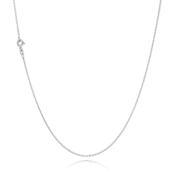 14 kt. Hvidguldsk�de - Anker-facet - Tr�d:0,40 Bredde:1,3mm