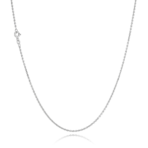 14 kt. Hvidguldsk�de - Anker-facet - Tr�d:0,50 Bredde:1,4mm