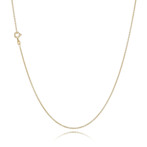 14 kt. Guldhalsk�de - Anker-rund - Tr�d:0,30 Bredde:1,2mm