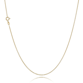 14 kt. Guldhalsk�de - Anker-rund - Tr�d:0,40 Bredde:1,5mm