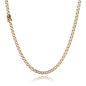 14 kt. Guldhalsk�de - Bismark - Bredde:4,5mm