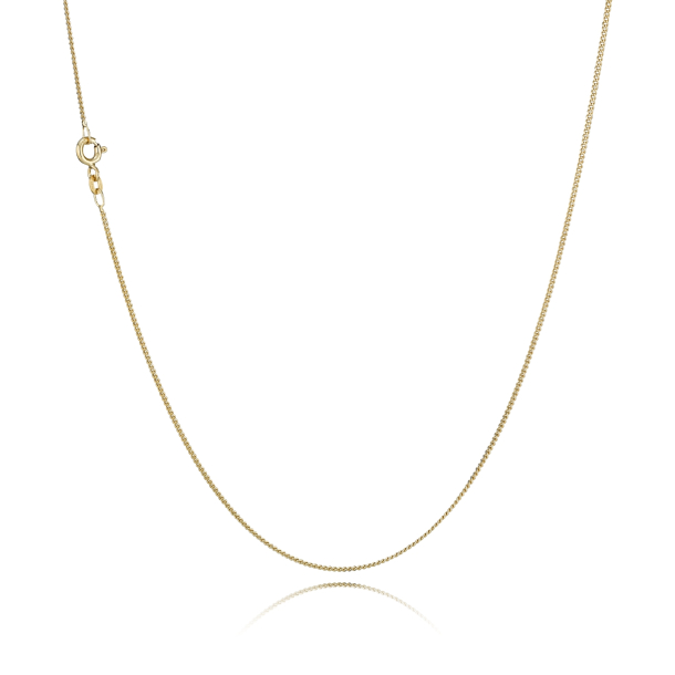 14 kt. Guldhalsk�de - Panser-facet - Tr�d:0,35 Bredde:1,1mm