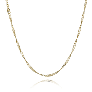 14 kt. Guldhalsk�de - Singapore - Bredde:2,9mm