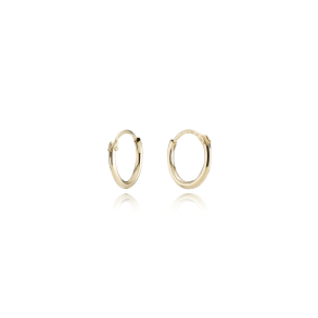 8 kt. Guldcreoler / Hoops 1,3/13mm