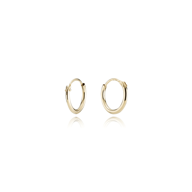 8 kt. Guldcreoler / Hoops 1,3/13mm