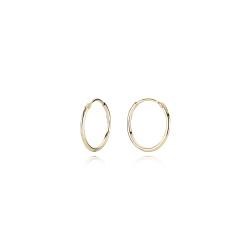 8 kt. Guldcreoler / Hoops 1,3/15mm