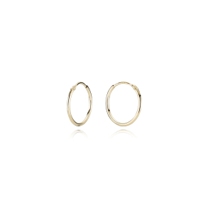 8 kt. Guldcreoler / Hoops 1,3/15mm
