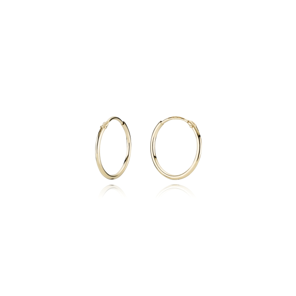 8 kt. Guldcreoler / Hoops 1,3/15mm