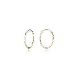 8 kt. Guldcreoler / Hoops 1,3/17,5mm