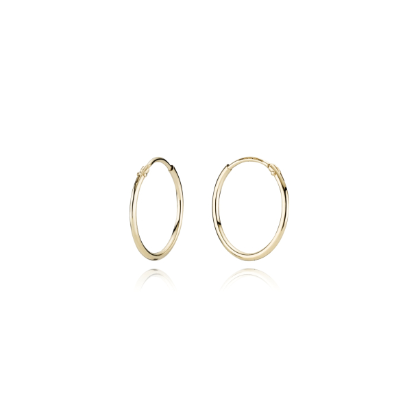 8 kt. Guldcreoler / Hoops 1,3/17,5mm