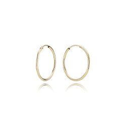 14 kt. Guldcreoler / Hoops 1,5/20mm