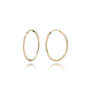 8 kt. Guldcreoler / Hoops 1,5/25mm