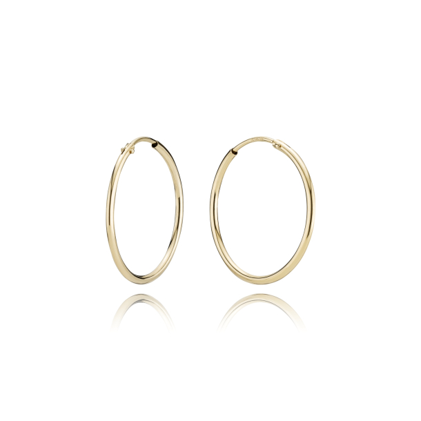 8 kt. Guldcreoler / Hoops 1,5/25mm