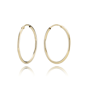 8 kt. Guldcreoler / Hoops 1,5/32mm