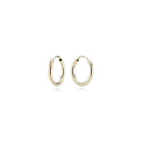 8 kt. Guldcreoler / Hoops 2,0/15mm