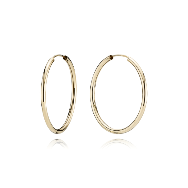 14 kt. Guldcreoler / Hoops 2,0/30mm