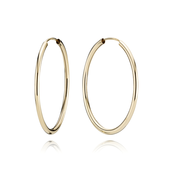 14 kt. Guldcreoler / Hoops 2,0/40mm