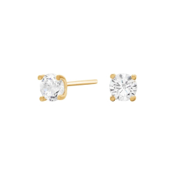 8 kt. Guld�resticks med 4,5mm zirkonia 4 grabber