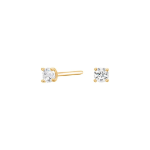8 kt. Guld�resticks med 3,0mm zirkonia 4 grabber
