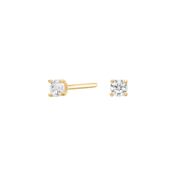 14 kt. Guld�resticks med 3,0mm zirkonia 4 grabber