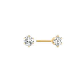 8 kt. Guld�resticks med 3,0mm zirkonia 6 grabber