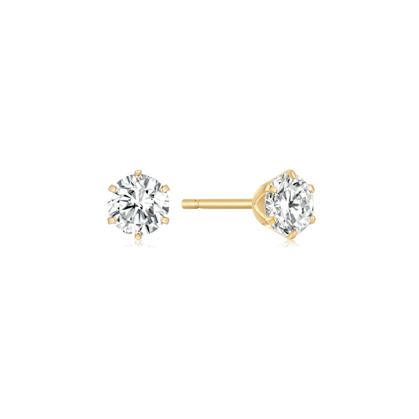 14 kt. Guld�resticks med 4,0mm zirkonia 6 grabber
