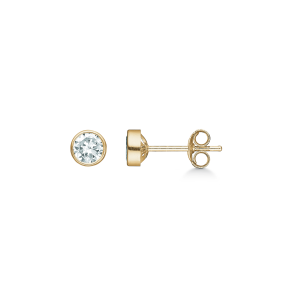 8 kt. Guld�resticks med 5,0mm zirkonia rund fatning