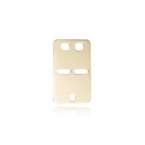 8 kt. Guld ID-plade blank 14x20mm