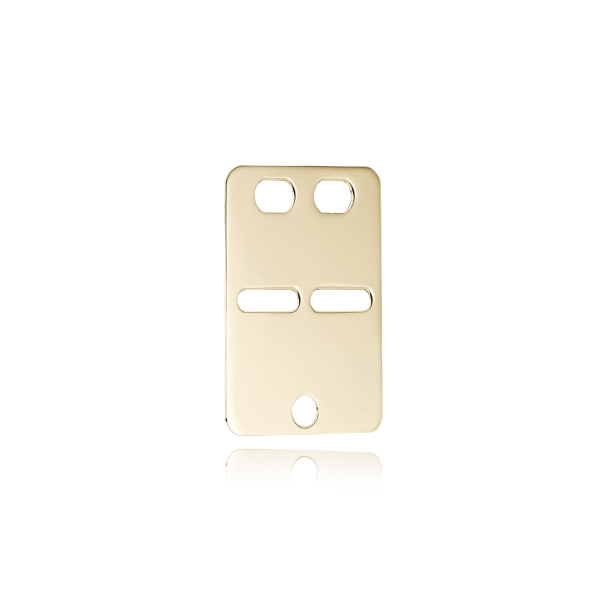 8 kt. Guld ID-plade blank 14x20mm