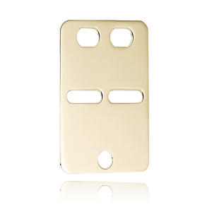 8 kt. Guld ID-plade blank 22x34mm