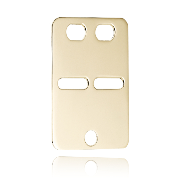 14 kt. Guld ID-plade blank 22x34mm
