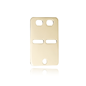 8 kt. Guld ID-plade blank 18x26mm
