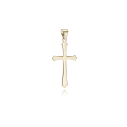 14 kt. Guldkors massiv blankt 13x20mm