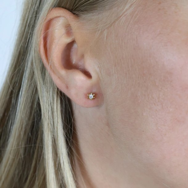 14 kt. Eternity diamant restikker 2x0,05ct. 6/Grab