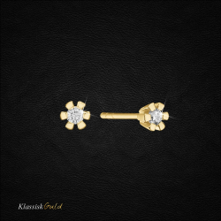 14 kt. Eternity diamant �restikker 2x0,10ct. 6/Grab