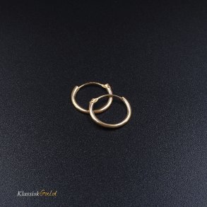 8 kt. Guldcreoler / Hoops 1,3/13mm