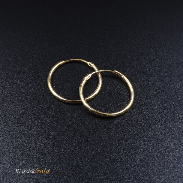 14 kt. Guldcreoler / Hoops 1,5/20mm