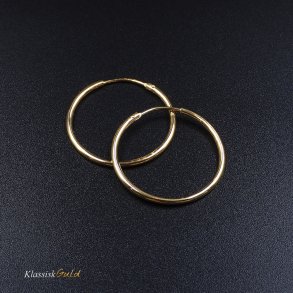 8 kt. Guldcreoler / Hoops 1,5/25mm