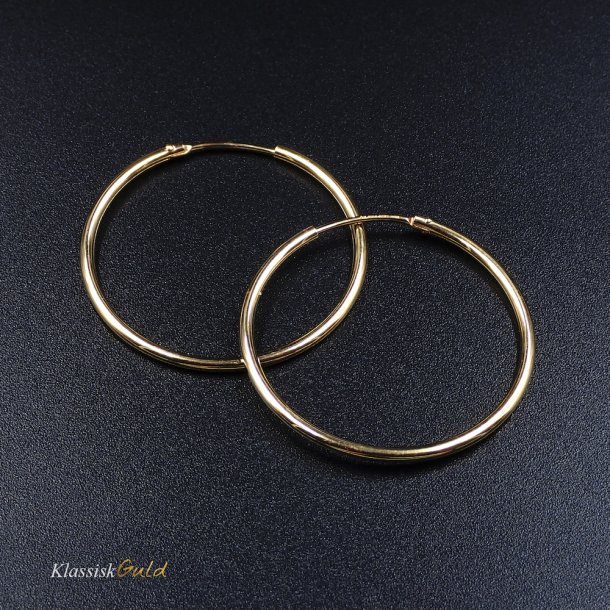 14 kt. Guldcreoler / Hoops 1,5/32mm